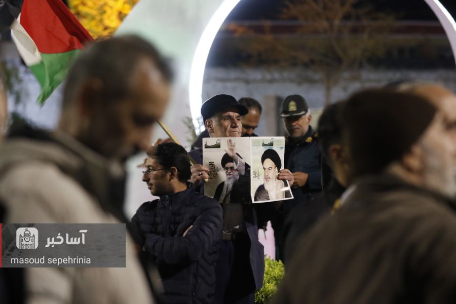 تجمع مردم تبریز برای حمایت از اقدام تنبیهی سپاه پاسداران علیه رژیم صهیونیستی